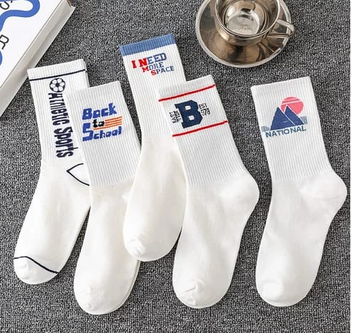 white designer brand crew cotton